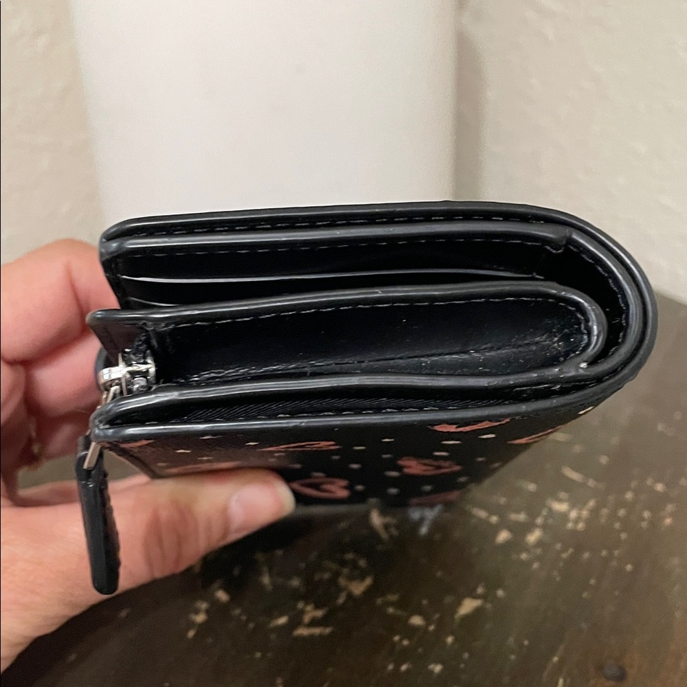 Coach Black Wallet with Pink Heart Pattern - Picture 3 of 10